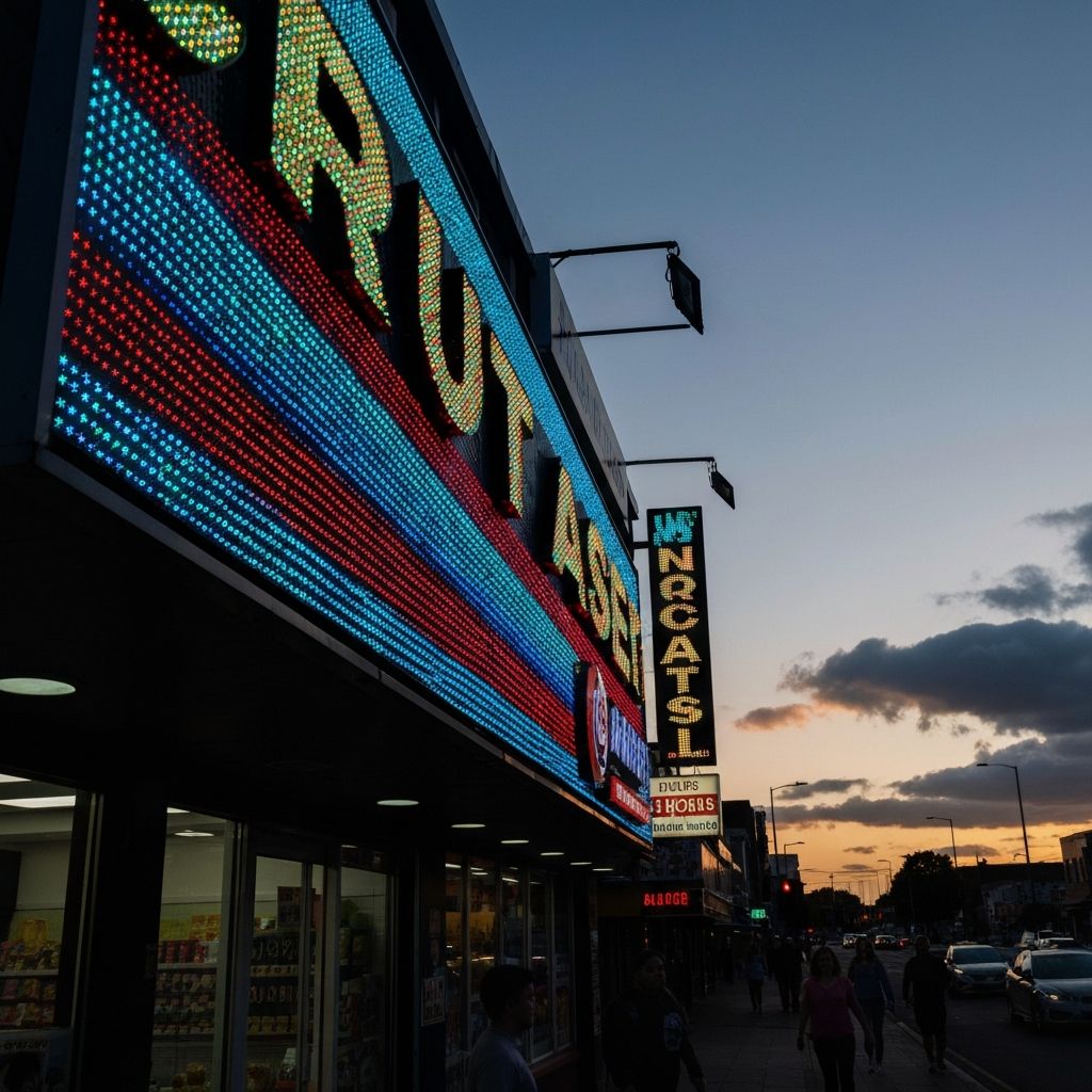 Bright LED Storefront Sign
